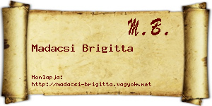 Madacsi Brigitta névjegykártya