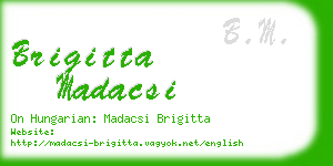 brigitta madacsi business card